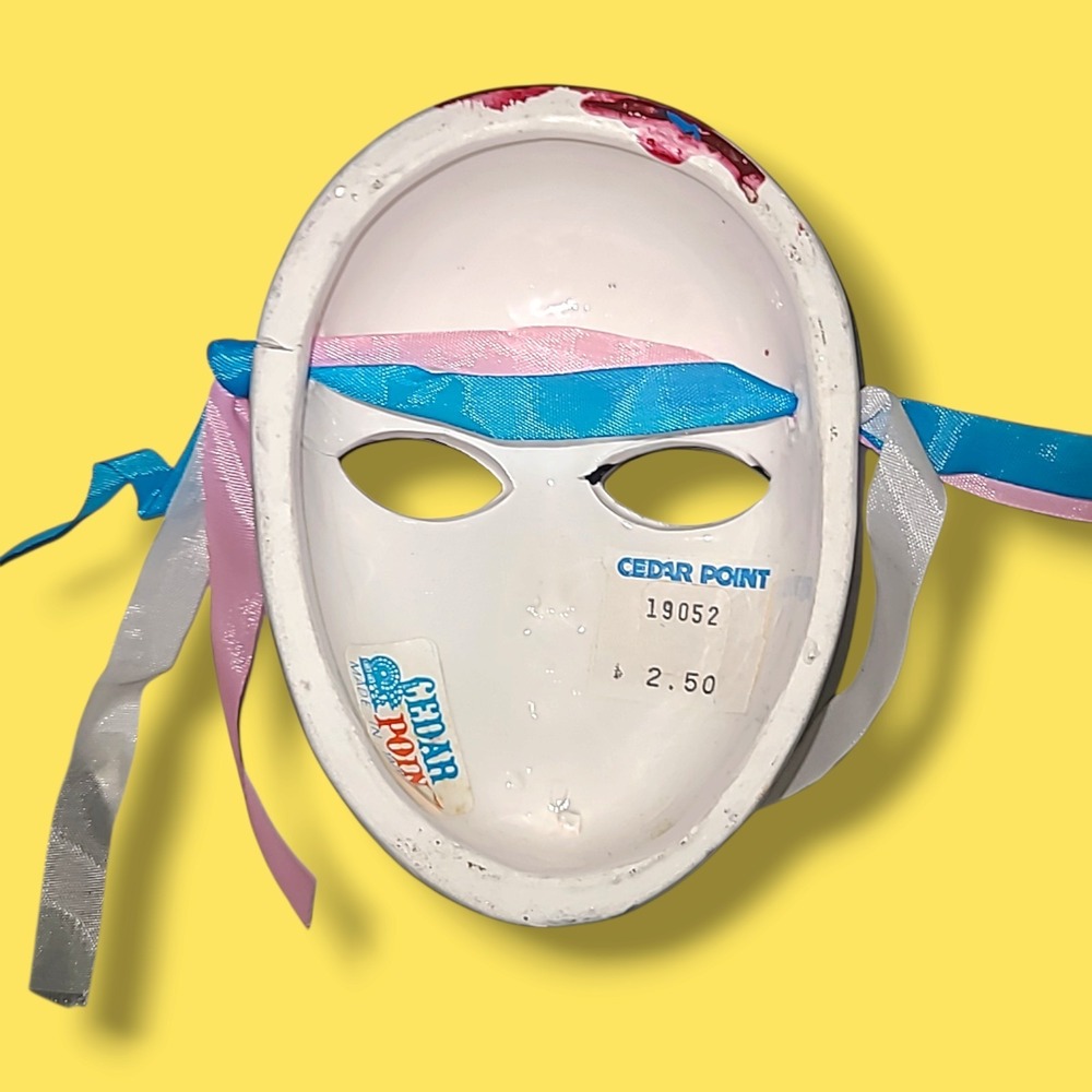 Vintage 80s Ceramic Wall Mask 4" Cedar Point Amusement Park - Picture 4 of 6